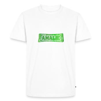 Amalie comme prénom - T-shirt Premium bio Homme - blanc - Devant - Nico (187cm)