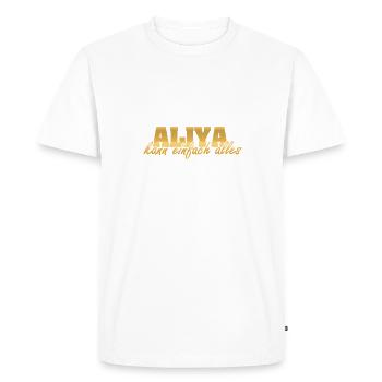 L’Alyah en tant que femme - T-shirt Premium bio Homme - blanc - Devant - Nico (187cm)