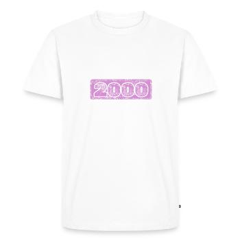 2000 - T-shirt Premium bio Homme - blanc - Devant - Nico (187cm)