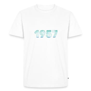 Cold 1957 - Men's Premium Organic T-Shirt - white - Front - Nico (187cm)