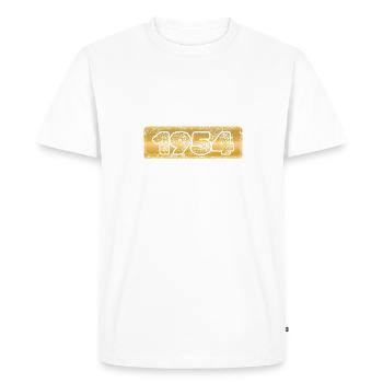 Année 1954 - T-shirt Premium bio Homme - blanc - Devant - Nico (187cm)