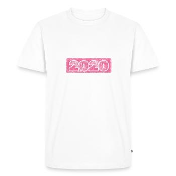 Année 2020 - T-shirt Premium bio Homme - blanc - Devant - Nico (187cm)