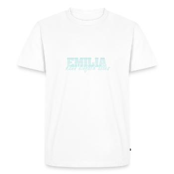 Mme Emilia - T-shirt Premium bio Homme - blanc - Devant - Nico (187cm)