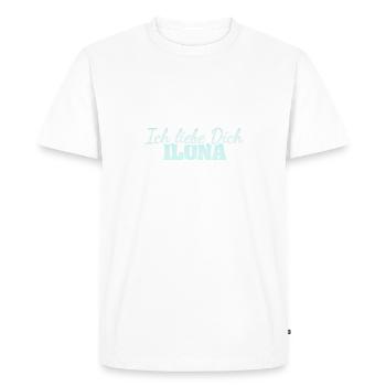 Ilona as Love - Men's Premium Organic T-Shirt - white - Front - Nico (187cm)