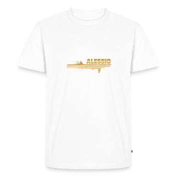 Gift for Alessio - Men's Premium Organic T-Shirt - white - Front - Nico (187cm)