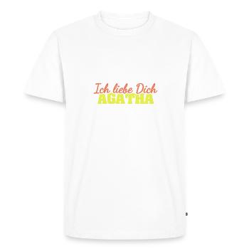 Agatha as Love - Men's Premium Organic T-Shirt - white - Front - Nico (187cm)