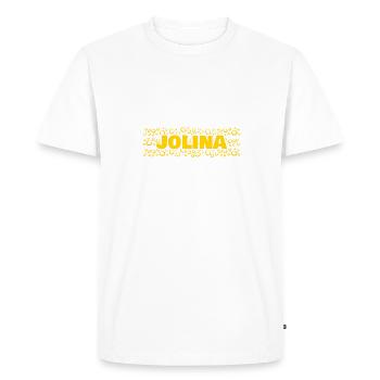 Jolina comme prénom - T-shirt Premium bio Homme - blanc - Devant - Nico (187cm)