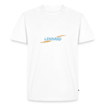 Gift for Lennard - Men's Premium Organic T-Shirt - white - Front - Nico (187cm)