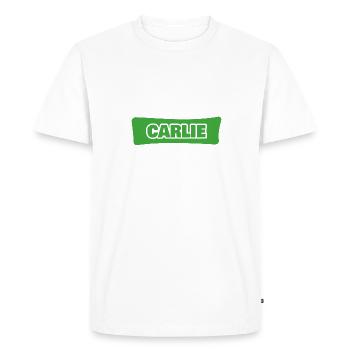 Birth Carlie - Men's Premium Organic T-Shirt - white - Front - Nico (187cm)
