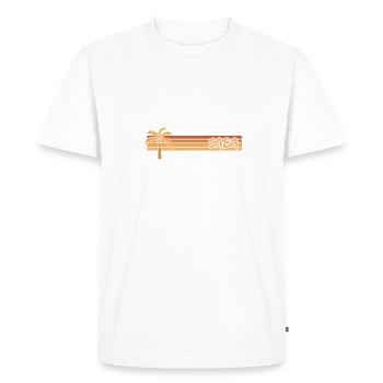 Saba Holidays - Men's Premium Organic T-Shirt - white - Front - Nico (187cm)