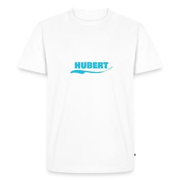 Étiquette nominative hubert - T-shirt Premium bio Homme - blanc - Devant - Nico (187cm)
