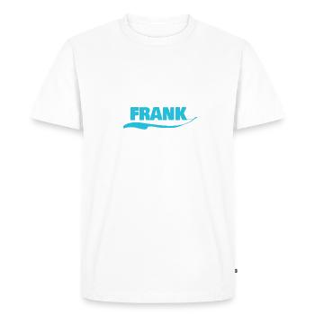 Nom de l’homme Frank - T-shirt Premium bio Homme - blanc - Devant - Nico (187cm)