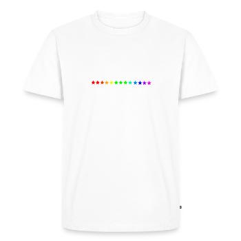 Stars rainbow colorful gift idea - Men's Premium Organic T-Shirt - white - Front - Nico (187cm)