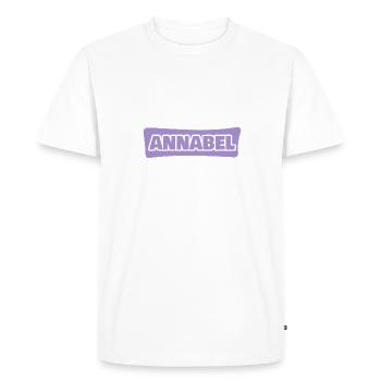 Annabel as a first name - Men's Premium Organic T-Shirt - white - Front - Nico (187cm)