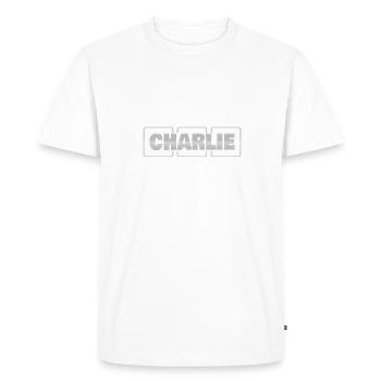 Charlie - T-shirt Premium bio Homme - blanc - Devant - Nico (187cm)