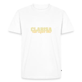 Mme Clarisa - T-shirt Premium bio Homme - blanc - Devant - Nico (187cm)
