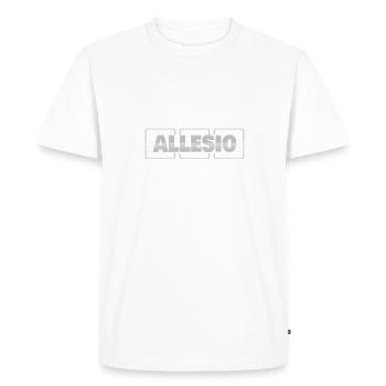 Cadeau de baptême Allesio - T-shirt Premium bio Homme - blanc - Devant - Nico (187cm)