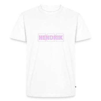Grossesse Hendrik - T-shirt Premium bio Homme - blanc - Devant - Nico (187cm)