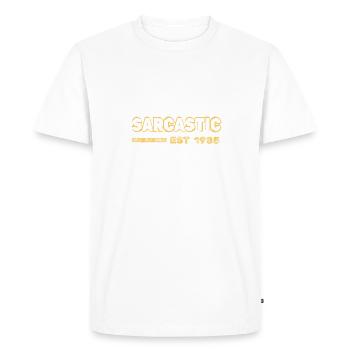 1985 - Men's Premium Organic T-Shirt - white - Front - Nico (187cm)