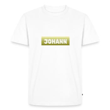 Johann Johann - Men's Premium Organic T-Shirt - white - Front - Nico (187cm)