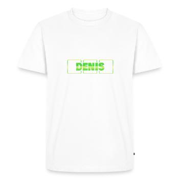 Gift Idea Denis - Men's Premium Organic T-Shirt - white - Front - Nico (187cm)