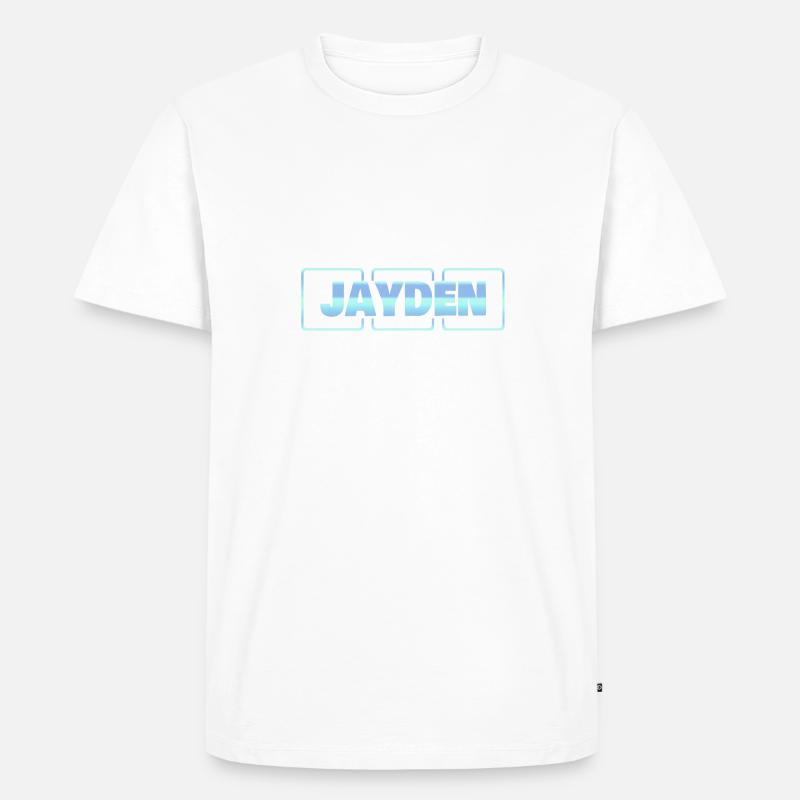 Jayden - Männer Premium Bio T-Shirt - Weiß