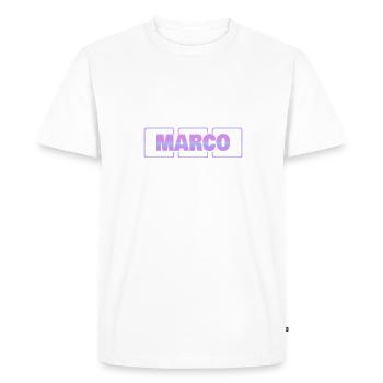 Cadeau pour Marco - T-shirt Premium bio Homme - blanc - Devant - Nico (187cm)