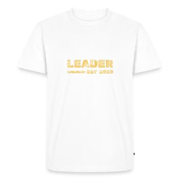 2030 - Men's Premium Organic T-Shirt - white - Front - Nico (187cm)