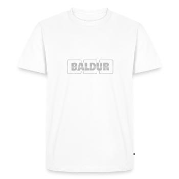 Baldur - Men's Premium Organic T-Shirt - white - Front - Nico (187cm)