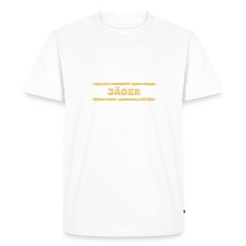 Le métier de chasseur - T-shirt Premium bio Homme - blanc - Devant - Nico (187cm)