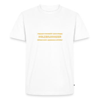 Sculpteur sur bois - T-shirt Premium bio Homme - blanc - Devant - Nico (187cm)