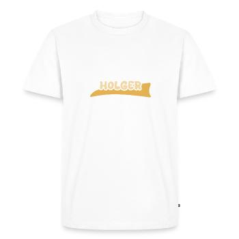 Cadeau pour Holger - T-shirt Premium bio Homme - blanc - Devant - Nico (187cm)