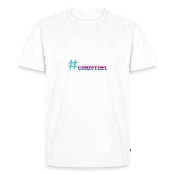 Cool Christina - Men's Premium Organic T-Shirt - white - Front - Nico (187cm)