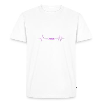 Alice as a first name - Men's Premium Organic T-Shirt - white - Front - Nico (187cm)