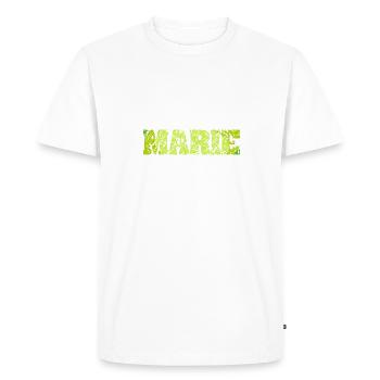 Marie Prénom féminin - T-shirt Premium bio Homme - blanc - Devant - Nico (187cm)