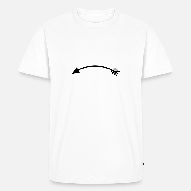 Pfeil links - Männer Premium Bio T-Shirt - Weiß