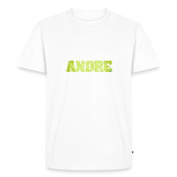 Andre - Men's Premium Organic T-Shirt - white - Front - Nico (187cm)