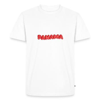 Le Panama comme vacances - T-shirt Premium bio Homme - blanc - Devant - Nico (187cm)