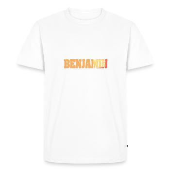 Gift for Benjamin - Men's Premium Organic T-Shirt - white - Front - Nico (187cm)