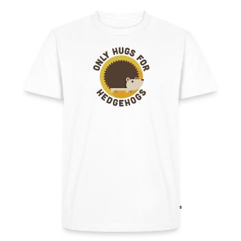 Hérisson - Seul câlin de hérisson - pos - T-shirt Premium bio Homme - blanc - Devant - Nico (187cm)