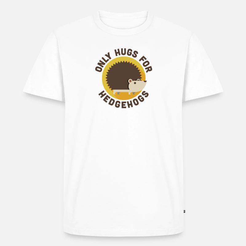 Igel - Nur Igel Umarmung - pos - Männer Premium Bio T-Shirt - Weiß