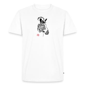 zebra - T-shirt Premium bio Homme - blanc - Devant - Nico (187cm)