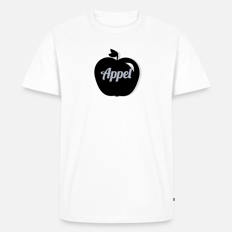 Apple Apfel - Männer Premium Bio T-Shirt - Weiß