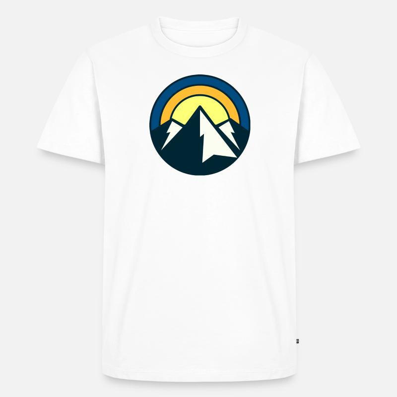 Mountain without Text - Männer Premium Bio T-Shirt - Weiß