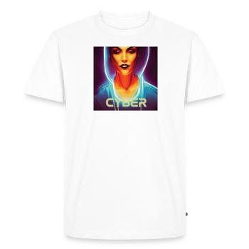 fille cyber - T-shirt Premium bio Homme - blanc - Devant - Nico (187cm)