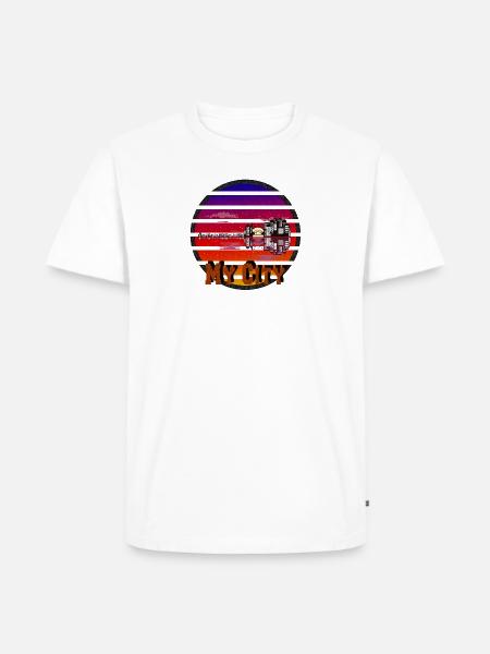 My City - Männer Premium Bio T-Shirt - Weiß
