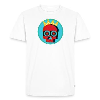 Crâne - T-shirt Premium bio Homme - blanc - Devant - Nico (187cm)