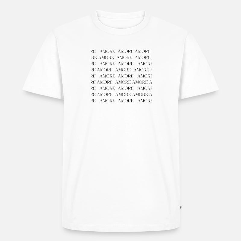 Amore - Männer Premium Bio T-Shirt - Weiß