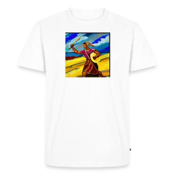 Krieger Oil Painting - Men's Premium Organic T-Shirt - white - Front - Nico (187cm)