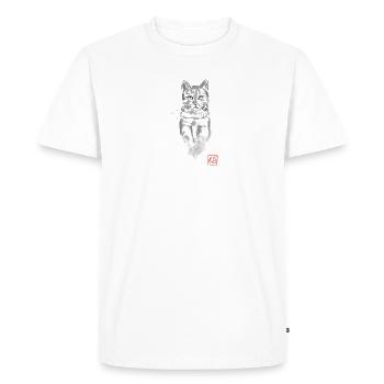 cat in tree watch - T-shirt Premium bio Homme - blanc - Devant - Nico (187cm)